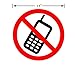 dealzEpic - No Cell Phone/Mobile Phone is Prohibited Sign | Self Adhesive Vinyl Decal Sticker | Pack of 4 Pcs