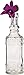 Luna Bazaar Small Vintage Glass Bottle Set (7-Inch, Brooklyn Design, Clear, Set of 6) - Flower Bud Vases Bulk - for Home Decor and Wedding Centerpieces