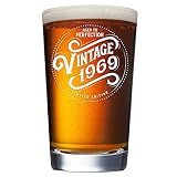 1969 51st Birthday Gifts for Men and Women Beer Glass - 16 oz Funny Vintage 51 Year Old Pint Glasses for Party Decorations - Anniversary Gift Ideas for Dad, Mom, Husband, Wife - Best Craft Beers Mug