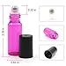Mavogel 5ml Glass Roll on Bottles-Set of 6 with with Metal Ball for Essential Oil,Aromatherapy,Perfumes and Lip Balms,Purple