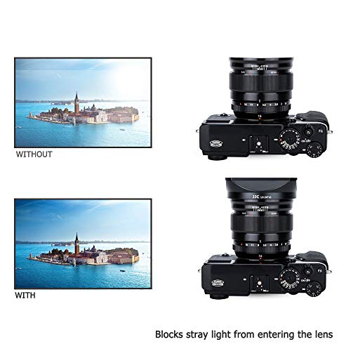 JJC Dedicated Metal Lens Hood for Fuji Fujifilm Fujinon Lens XF