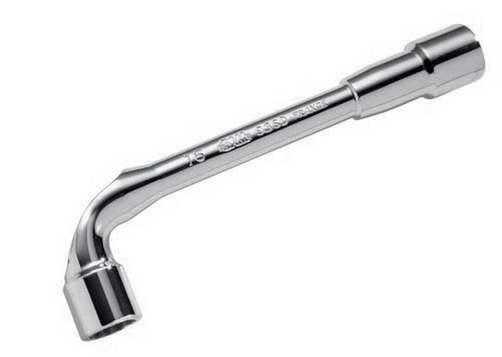 SAM Outillage 93-SD Socket Spanner Angled 6/12 Sided 15 mm Chromée Brillante