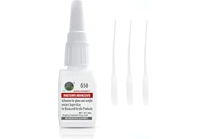SDINTAR Super Glue for Glass, Instantly Strong Adhesive for Glass,Acrylic,Glasses,Crystal,Mirror,Rear View Mirror,Windshield,Plexiglass,Screen,Window - Clear, Waterproof, Heat-Resistant