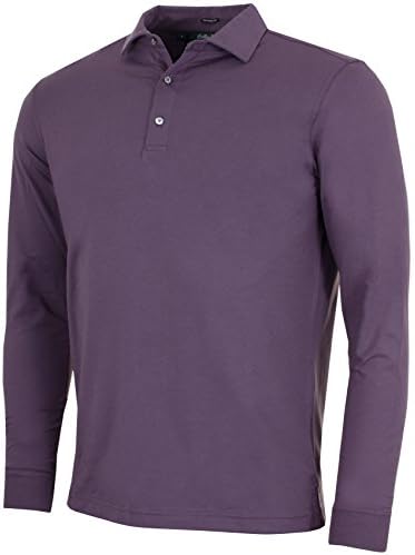 Bobby Jones Mens TF Liquid Cotton Long Sleeve Solid Golf Polo Shirt
