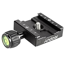 Andoer Aluminium Quick Release Plate QR Clamp with Gradienter Fits Arca Swiss RRS Wimberley for Tripod Ballhead