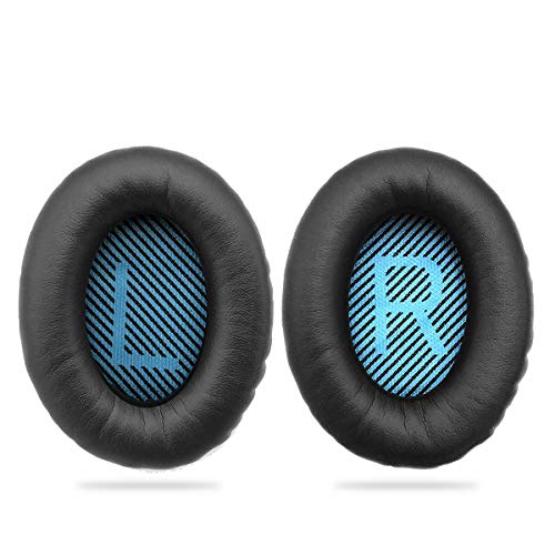 Replacement Earpads Ear Cushion for Bose QuietComfort QC 2 15 25 35 Ear Pads for QC2 QC15 QC25 QC35 SoundLink SoundTrue Around-Ear II AE2 (QC25 Earpads(Blue Mat))