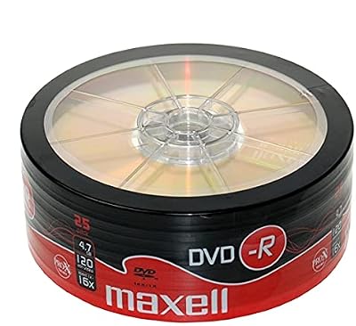Maxell 275731 DVD-R 4.7GB 16X 120 Min Recordable Disc - 25 Pack Shrink Wrapped