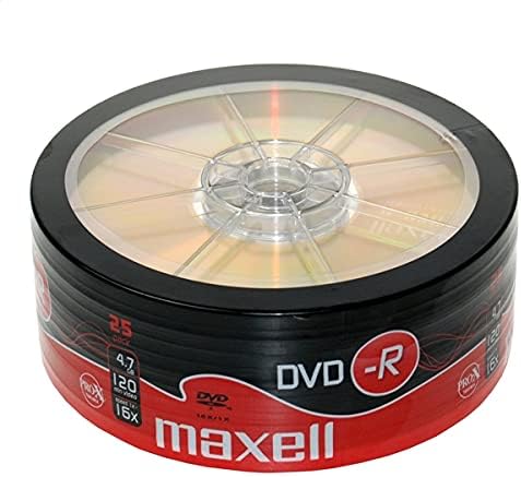 Maxell 275731 DVD-R 4.7GB 16X 120 Min Recordable Disc - 25 Pack Shrink Wrapped