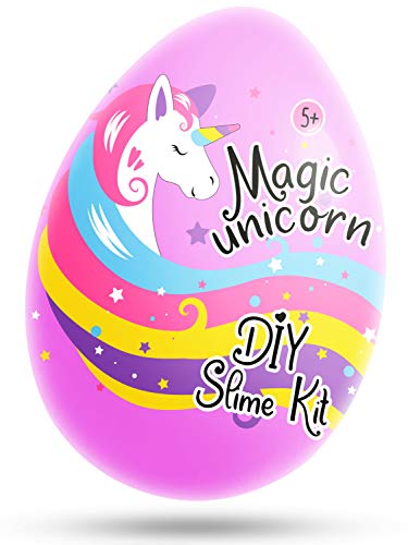 Laevo Surprise Unicorn Slime Kit for Girls - All-Inclusive DIY Slime Making Kits with 5 Secrets - In - //coolthings.us