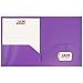 JAM PAPER Plastic 2 Pocket POP Folders - Durable School Folders - Assorted Primary Colors - 6/Pack
