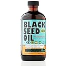 Premium Black Seed Oil Cold Pressed - 8 oz Glass Bottle - Unfiltered, Vegan &amp; Non-GMO, No Preservatives &amp; Artificial Color by Sweet Sunnah Black Cumin Seed Oil from 100% Genuine Nigella Sativa