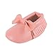 Weixinbuy Baby Boys Girls Soft Soled Tassel Bowknots Crib Shoes PU Moccasins