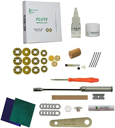 Premium Instrument Clinic Flute Pad Kit, with Head Cork, Leak Light, Compatible with Armstrong Open Hole Flutes