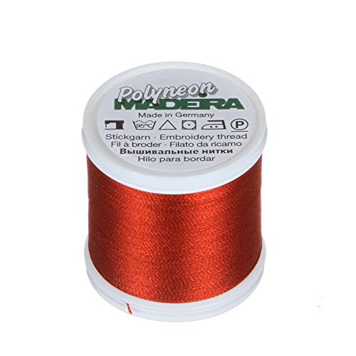 Madeira 9845-1899 2 Ply Polyneon Polyester Embroidery Thread, 40wt/135d 440 yd, Copper