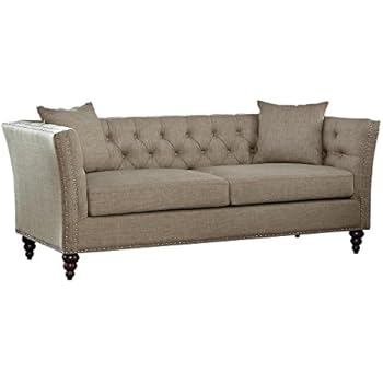 Amazon Com Homelegance Marceau Tuxedo Style Sofa With Flared Arm
