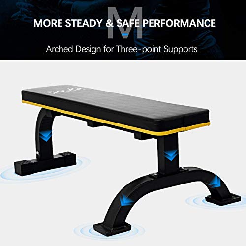Flat Weight Bench Heavy Duty, Doufit WB02 Workout Bench Press for Home