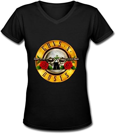 Guns N' Roses 2016 Tour V Neck T Shirt For Women Black