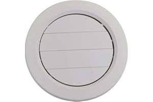 Valterra A10-3359VP Rotating/Dampered Heating and A/C Register - 5" ID, Medium White