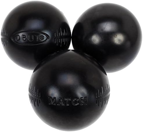 Obut - Match - Black Petanque Balls - 75 mm