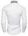 TAM WARE Mens Casual Slim Fit Contrast Lining Button Down Dress Shirts TWCS22-WHITE-US L