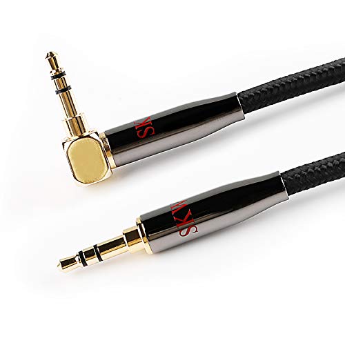 SKW Aux Cable for Car(Hi-Fi Sound),3.5 mm to 3.5 mm Aux Cord/Stereo Audio Cable/Audio Jack Cable/Headphone Cable for Home Stereo,iPhone,iPod,IPad,Echo Dot,Sony & More(3.2ft/1M)