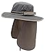 Home Prefer Unisex UPF50+ UV Protection Sun Hat with Neck Flap Wide Brim Fishing Hat for Mens Womens Outdoor Gray Brim