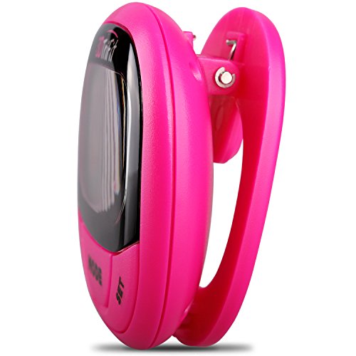3DTriFit 3D Pedometer Activity Tracker | Best Pedometer for Walking with Pause Function & 7-Day Memory for Men & Women. Fitness Tracker Accurately Monitors Steps, Calories Burned & Distance (Magenta) - Thumbnail 2