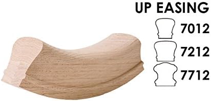 Red Oak Up Easing - 6010 Wood Staircase Handrail Fitting for Stair Remodel