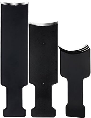 Flat Top Paddle Board Combs - Hair Highlighting Sectioning Comb Set - 3 PCS in 3 size -Large and Medium and Small - for Hair Dye Colors, Balayage