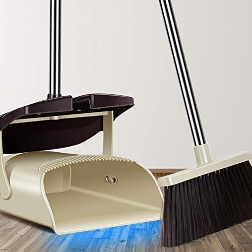 image for TUILFUL Broom and Dustpan Set [2019 New Design] Outdoor Or Indoor Dust
