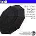 tatji Windproof Compact Travel Umbrella- Reinforced Double Canopy, Auto Open/Close, 10 ribs, 210T Teflon Fabric