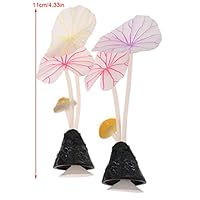 Shaoge Artificial Lotus Leaf Mushroom Glowing Fish Tank Decoration