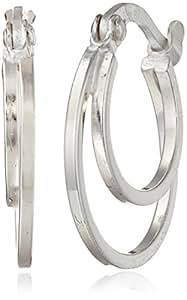 Amazon.com: Sterling Silver Tarnish-Free Small Double Hoop Earrings (0.