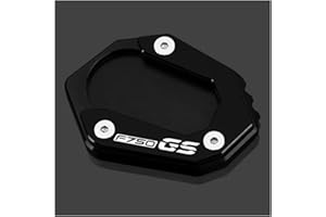 Velospeed Compatible with BMW F750GS 2018-2023 Motocycle Accessories CNC Aluminium Kickstand Pad Foot Side Stand Enlarge Extension Pad f750 gs f 750 gs accessories (black)