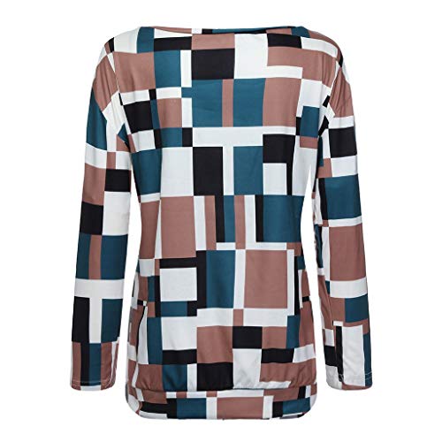 MILIMIEYIK Blouse Dresses for Women Party Night Sexy Women's Active Long Sleeve Workout Running Sports Leisure T-Shirt Khaki - Thumbnail 4