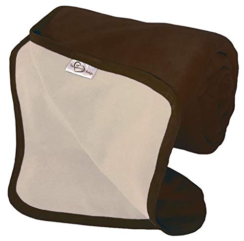 TOP Waterproof Blanket, Deluxe Bed and Furniture Protector for People and Pets, Reversible, Leak Proof Moisture Barrier, Soft Fleece (Brown Beige Reversible, Jumbo 80x60)