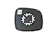 Fit System - 33241 Driver Side Heated Mirror Glass w/Backing Plate, Chrysler Town & Country, Grand Caravan, C/V, 6 1/16