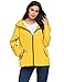 LOMON Rain Jacket Women Packable Pouch Lightweight Raincoat Travel Hiking (Yellow,S)