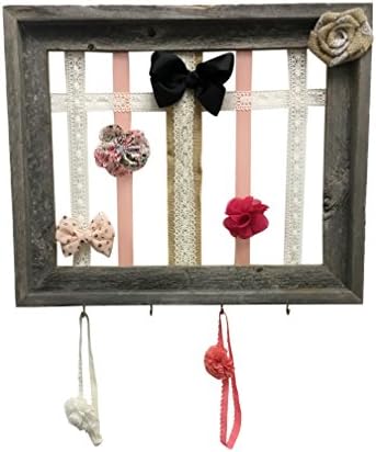Headband Holder and Storage for Baby Girls - Hair Bow Holder and Organizer - Shabby Chic Design