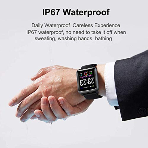 Android Smart Watch 1.4“ Full Touch Colorful Screen with Heart Rate Monitor, IP67 Waterproof Smartwatch with ECG and PPG Data Collector, Step Counter | Blood Pressure/Oxygen Activity Tracker for Men - Thumbnail 4