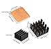 Easycargo 30 pcs Raspberry Pi Heatsink Kit Aluminum + Copper + 3M 8810 thermal conductive adhesive tape for cooling cooler Raspberry Pi 3 B+, Pi 3 B, Pi 2, Pi Model B+ (30 pcs)