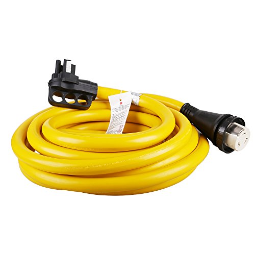 EPICORD RV Extension Cord 50Amp For Trailer Motorhome Camper with Grip Handle Plug, Locking Connector, 30F 125VT