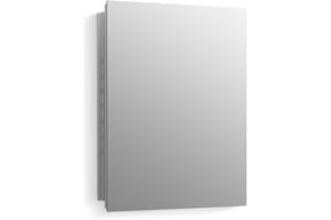 Kohler 55060-NA Embark Slim Medicine Cabinet Mirror, Adjustable Shelves, Bathroom Organizers and Storage, 16 in. W x 20 in. H