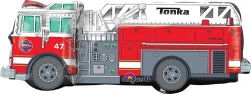 35" Tonka Fire Truck Shape Foil Balloon - 5 Pack