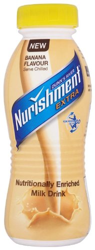 Dunn's River Nurishment Extra Banana Flavour Milk Drink 310 ml (Pack of 12)