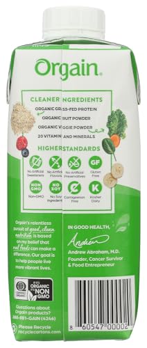 ORGAIN, NUTRI SHAKE SWEET VANILLA BEAN ORGANIC, 11 FL OZ