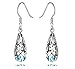 925 Sterling Silver Filigree Dangle Earrings for Women Fashion