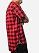 OLRIK Mens Fashion Side Zip Unbalance Long Short Sleeve T-shrts Red XL