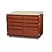 Arrow K7905 Dingo Kangaroo 9 Drawer Storage Cabinet for Sewing and Crafts, Portable with Wheels, Teak Finish