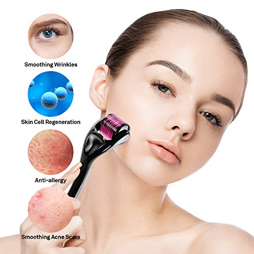 Derma Roller - 540 Micro Needles, 0.25mm Titanium Facial Massage Tool for Revitalizing and Rejuvenating Your Skin